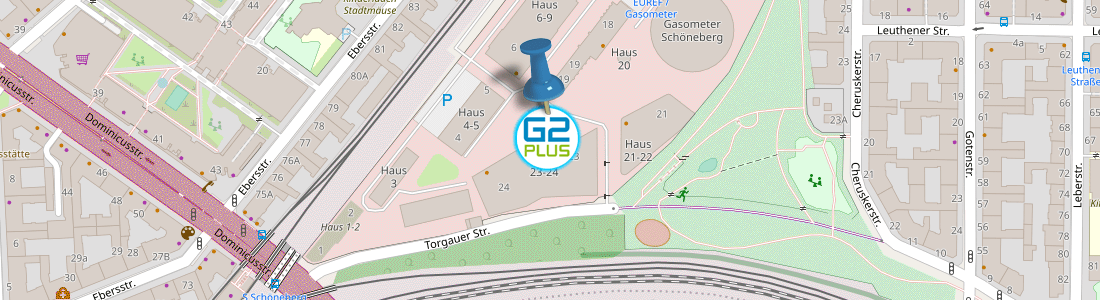 Anfahrt Karte zur G2Plus GmbH